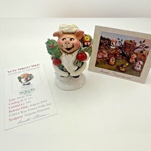 Wee Forest Folk "Holly Hog" P-11s 8/310 WFF 2014 Santa Pig Christmas
